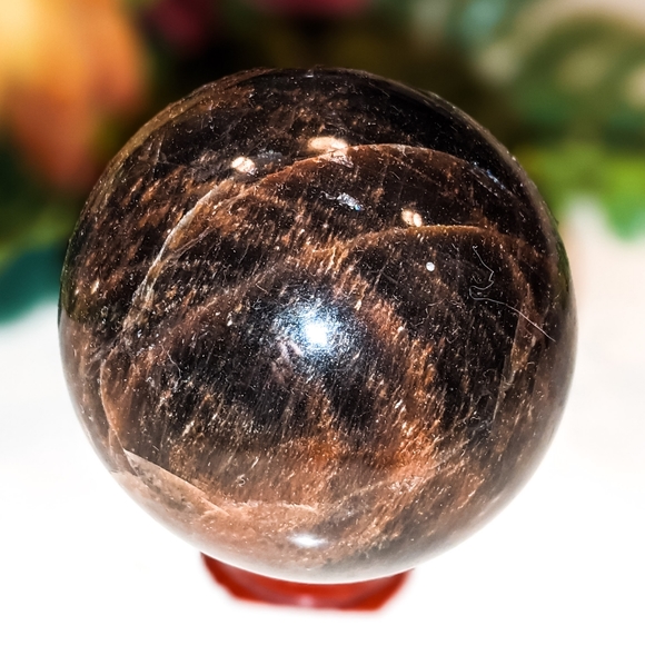 Etsy Other - 5cm BK Moonstone Sphere Healing Crystal w/ Handmade Wooden Stand 5cm 190g